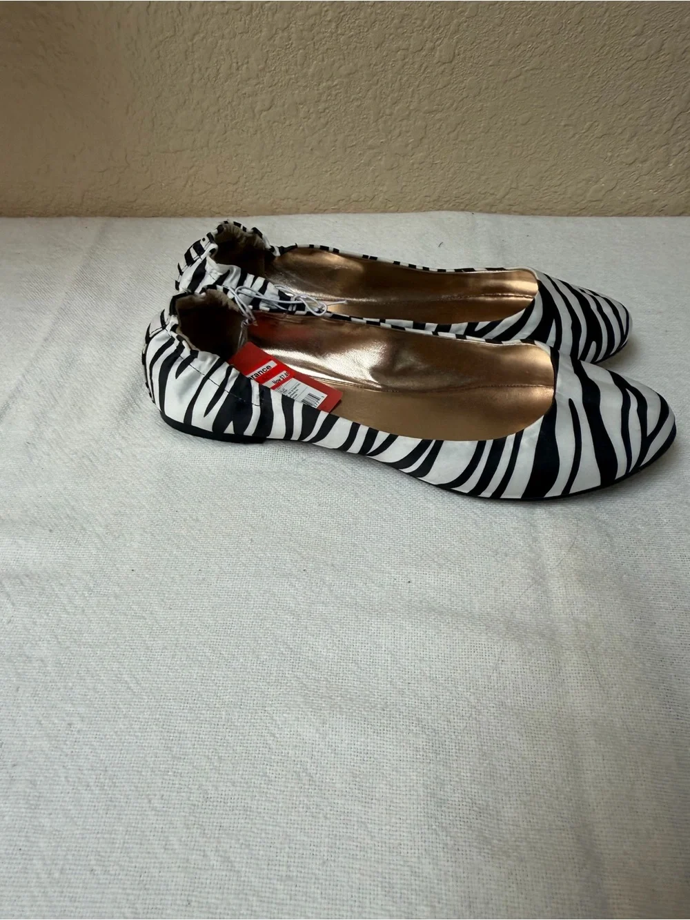 4/$20 Mossimo Supply Co. Zebra-Print Ballet Flats - Black & White